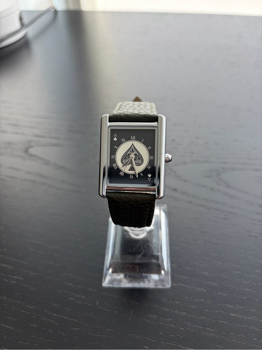 Brand New Ace of Spade Dial Men’s Watch with olive strap